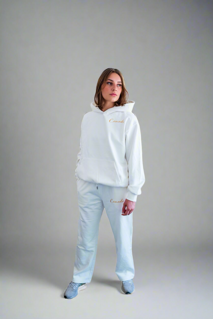 Comfort+ Loose Trackpants - Lucent White