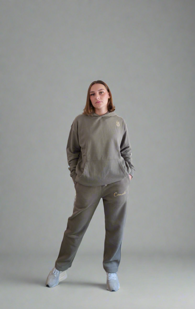 Loose Trackpants- Grey Coffee