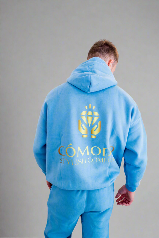 Oversize Premium Hoodie - Medium Blue